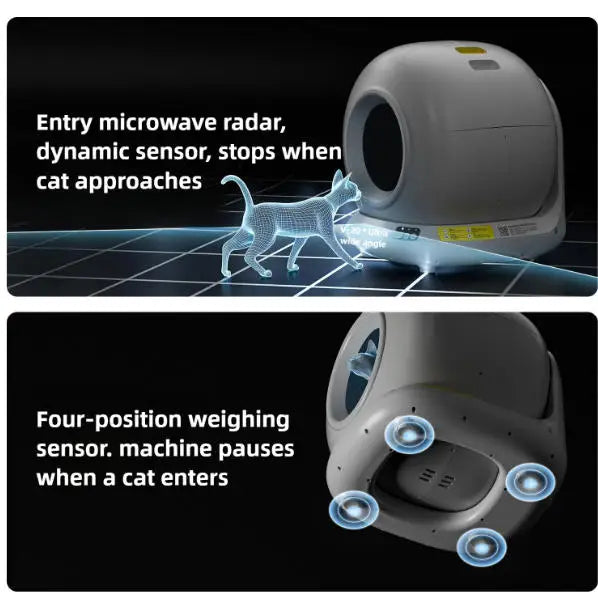 78L Self Cleaning Cat Litter Box Fully Enclosed Automatic Cat Sand Box App Control Extra Large Space Smart Pet Toilet Tray