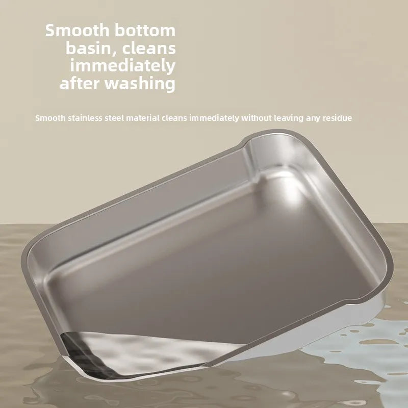 Automatic Self Cleaning Enclosed Cat Litter Box XXL Stainless Steel Drawer Anti Splash Odor Control Antibacterial Easy Clean